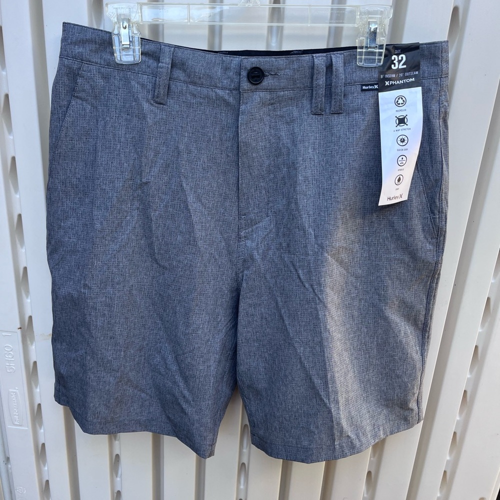 Hurley Men's Charcoal Flat Front Shorts
